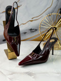 BABYLONE BRETEUIL slingback pumps in smooth leather