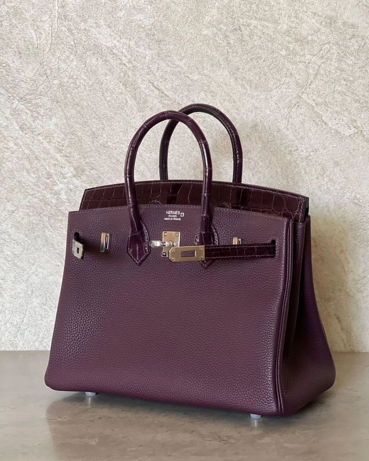 Hermès Birkin 25 Touch in alligator leather with palladium hardware.
